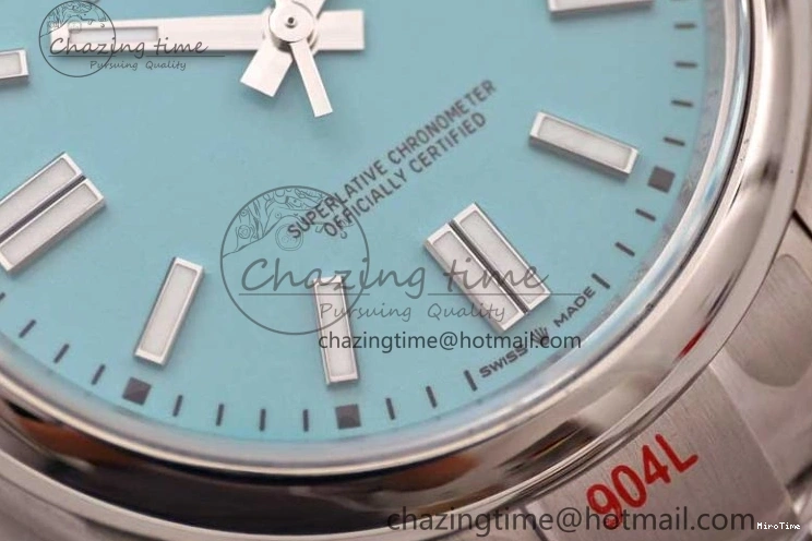 MiroTime 1219 Sleek Oyster Perpetual 41mm 124300 EWF 1:1 Best Edition 904L Steel Tiffany Blue Dial on SS Bracelet A 2191